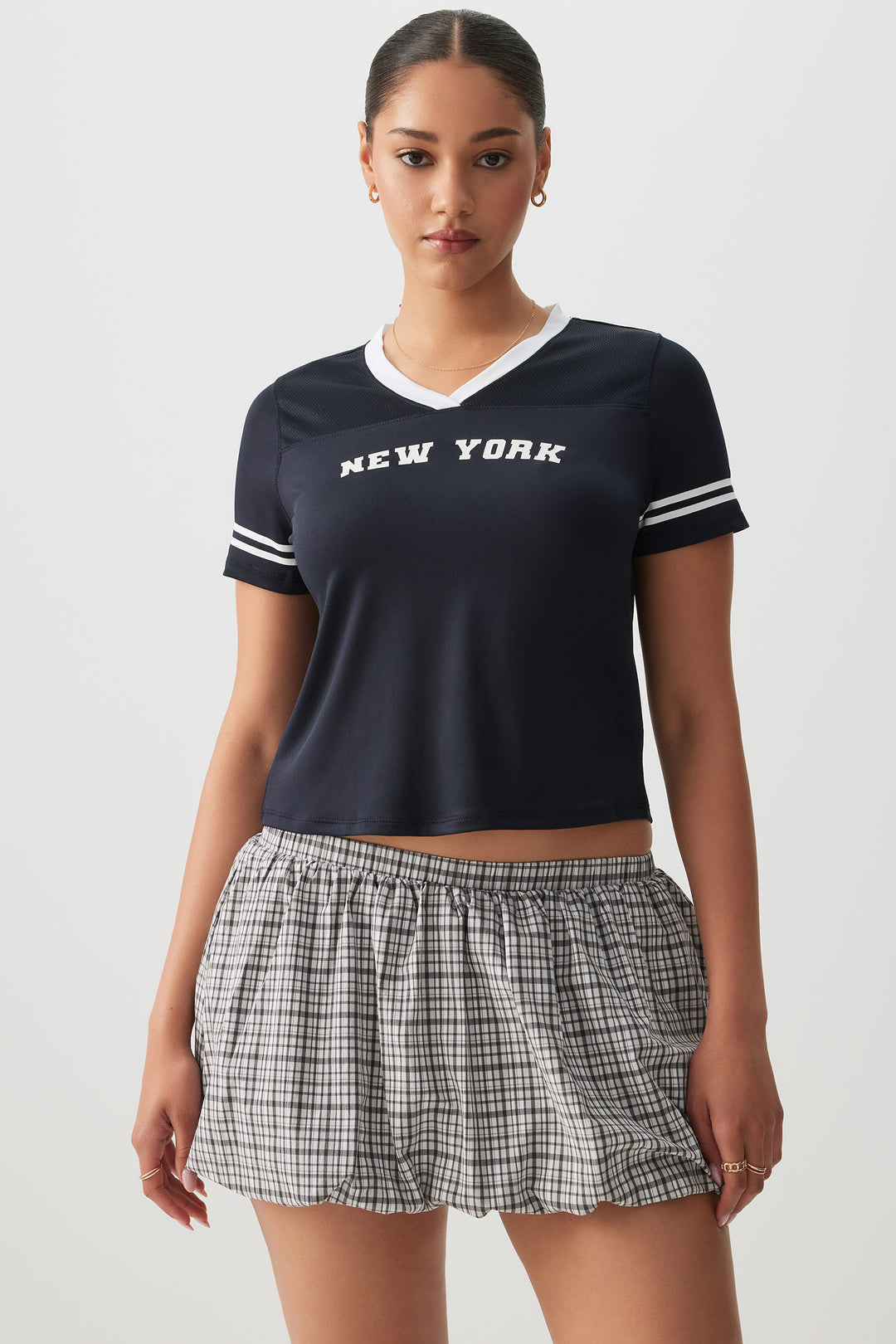 T-shirt sport en maille de coupe carrée