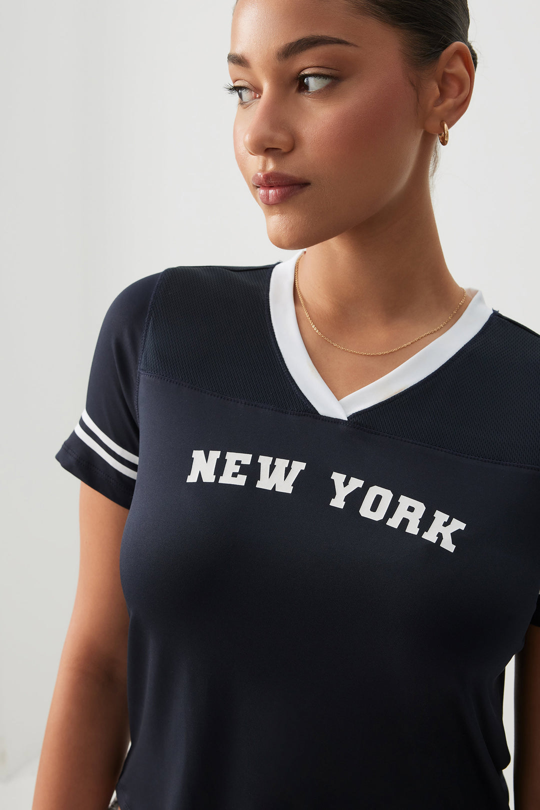 T-shirt sport en maille de coupe carrée