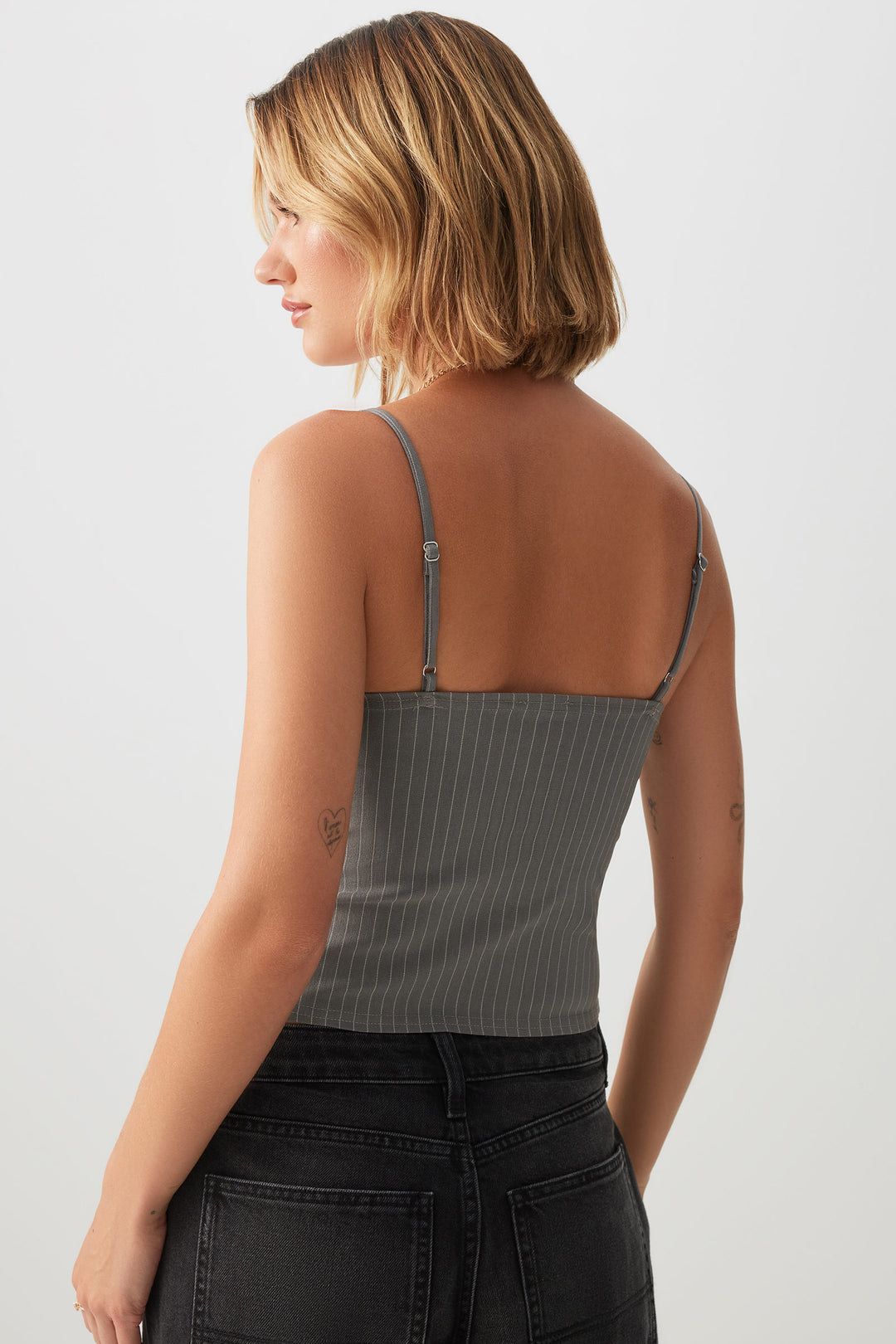 Bustier à fines rayures