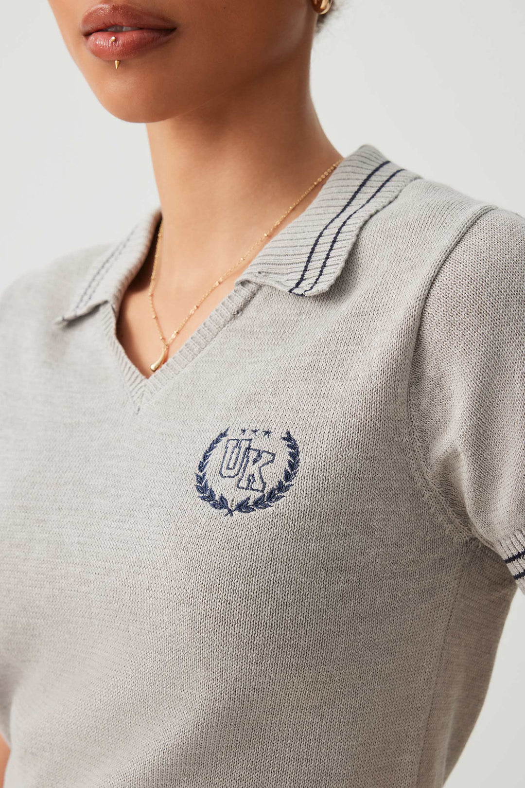 Polo à manches courtes en tricot