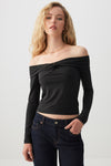 Twist Front Off Shoulder Top