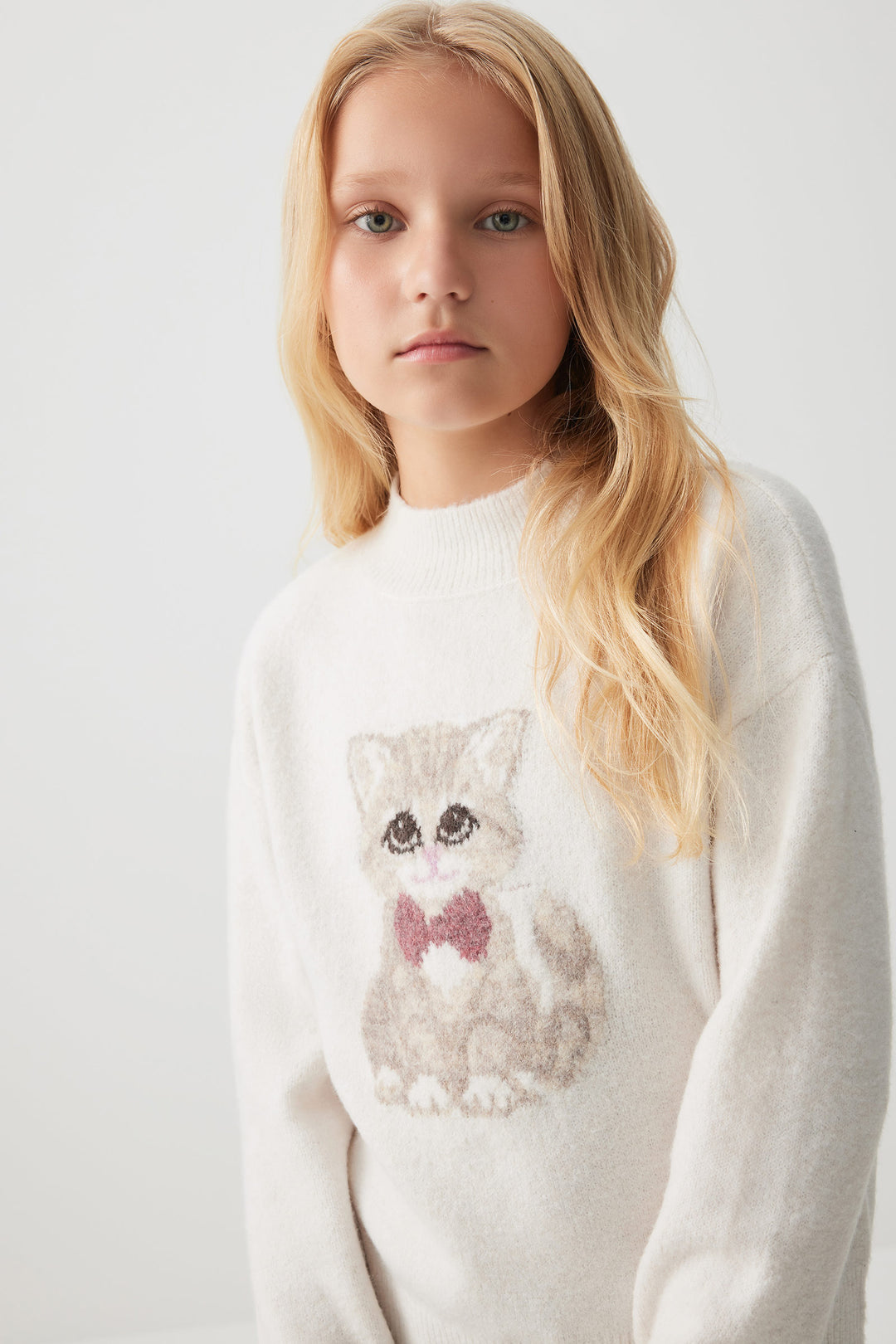 Jacquard Crew Neck Sweater