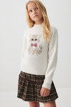 Jacquard Crew Neck Sweater