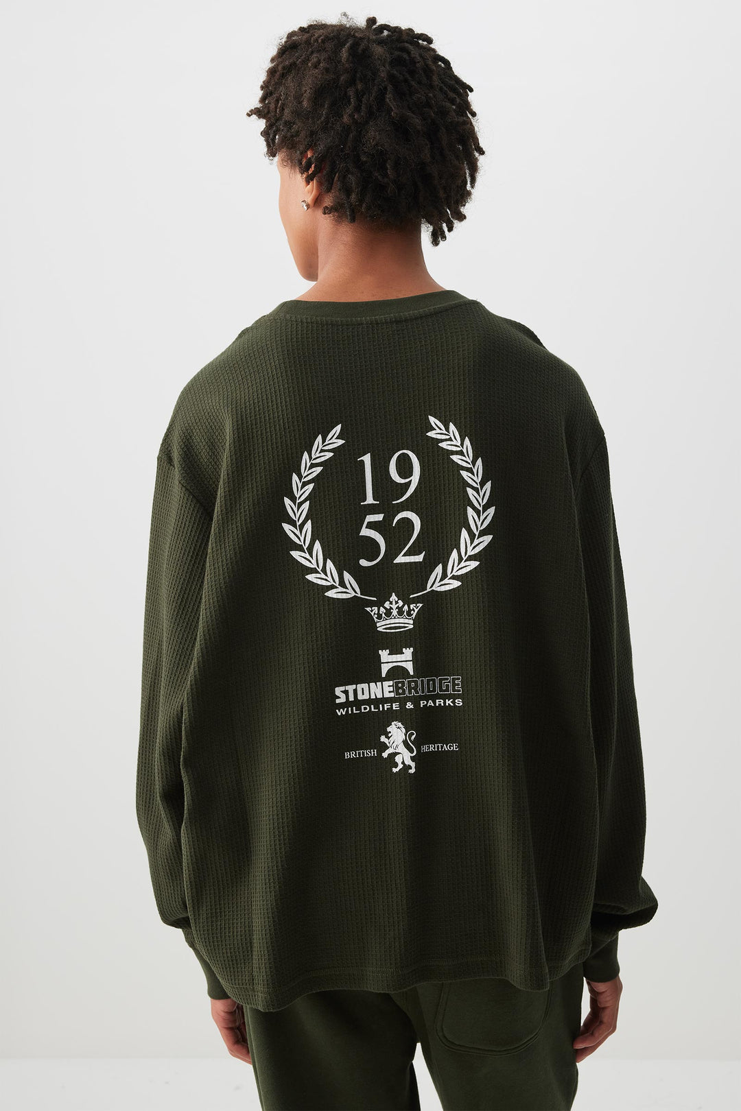 T-shirt à manches longues en tricot gaufré