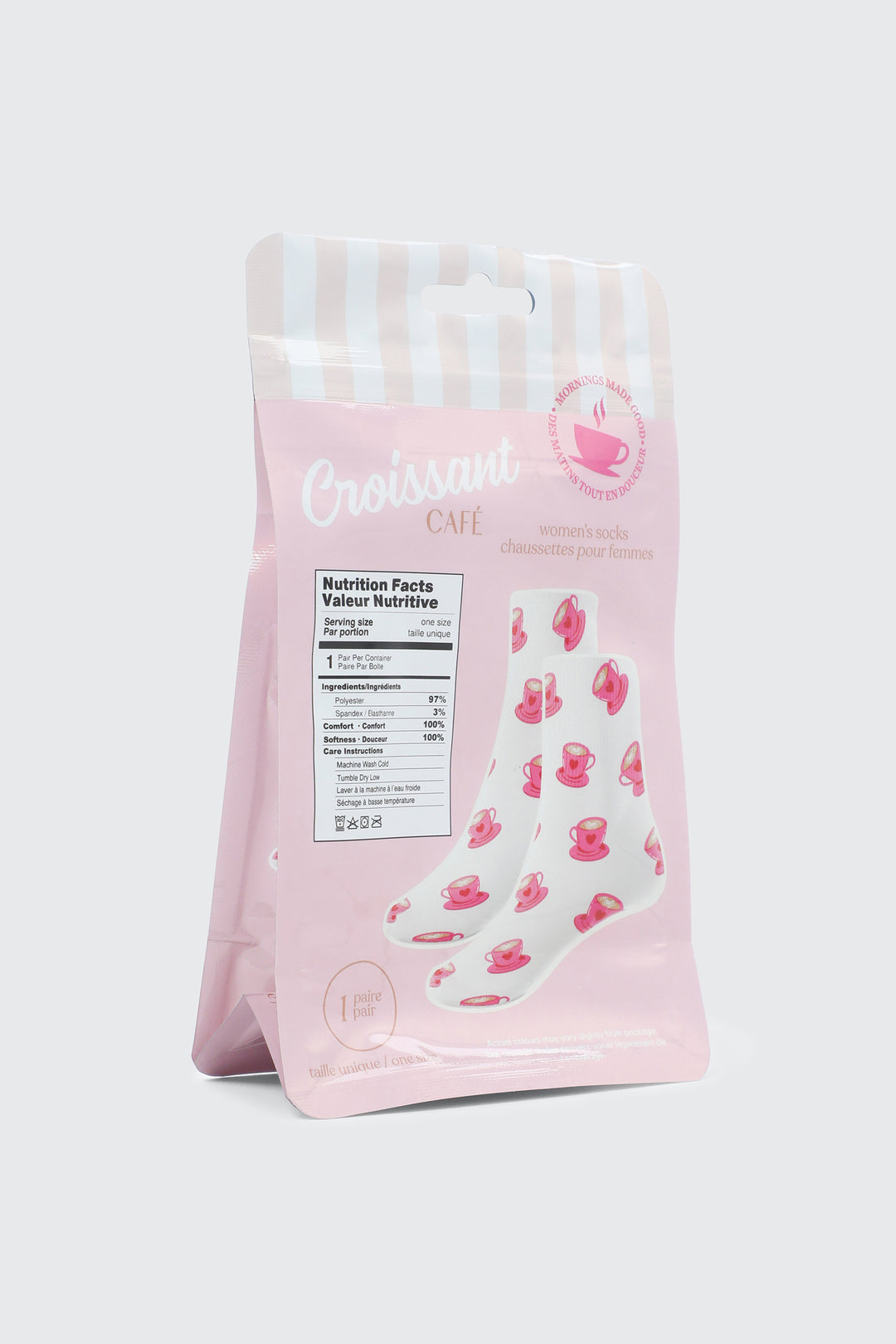 Chaussettes croissant et café