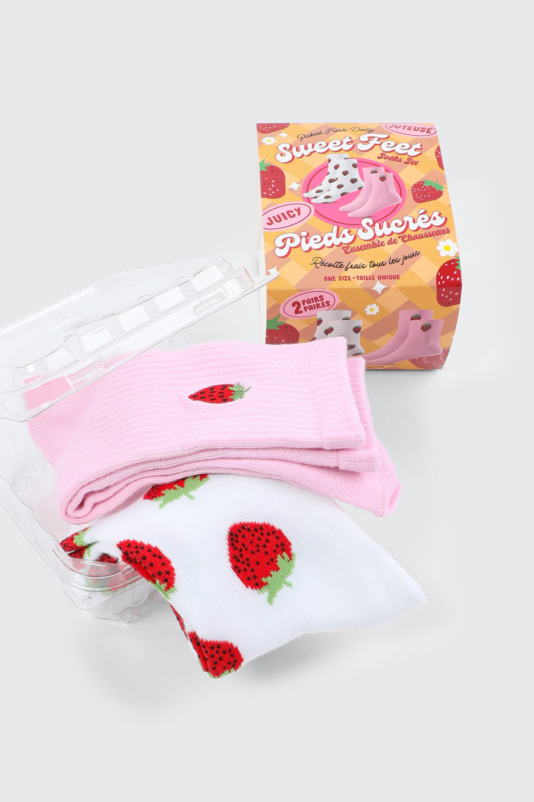 Ensemble de 2 paires de chaussettes fraises
