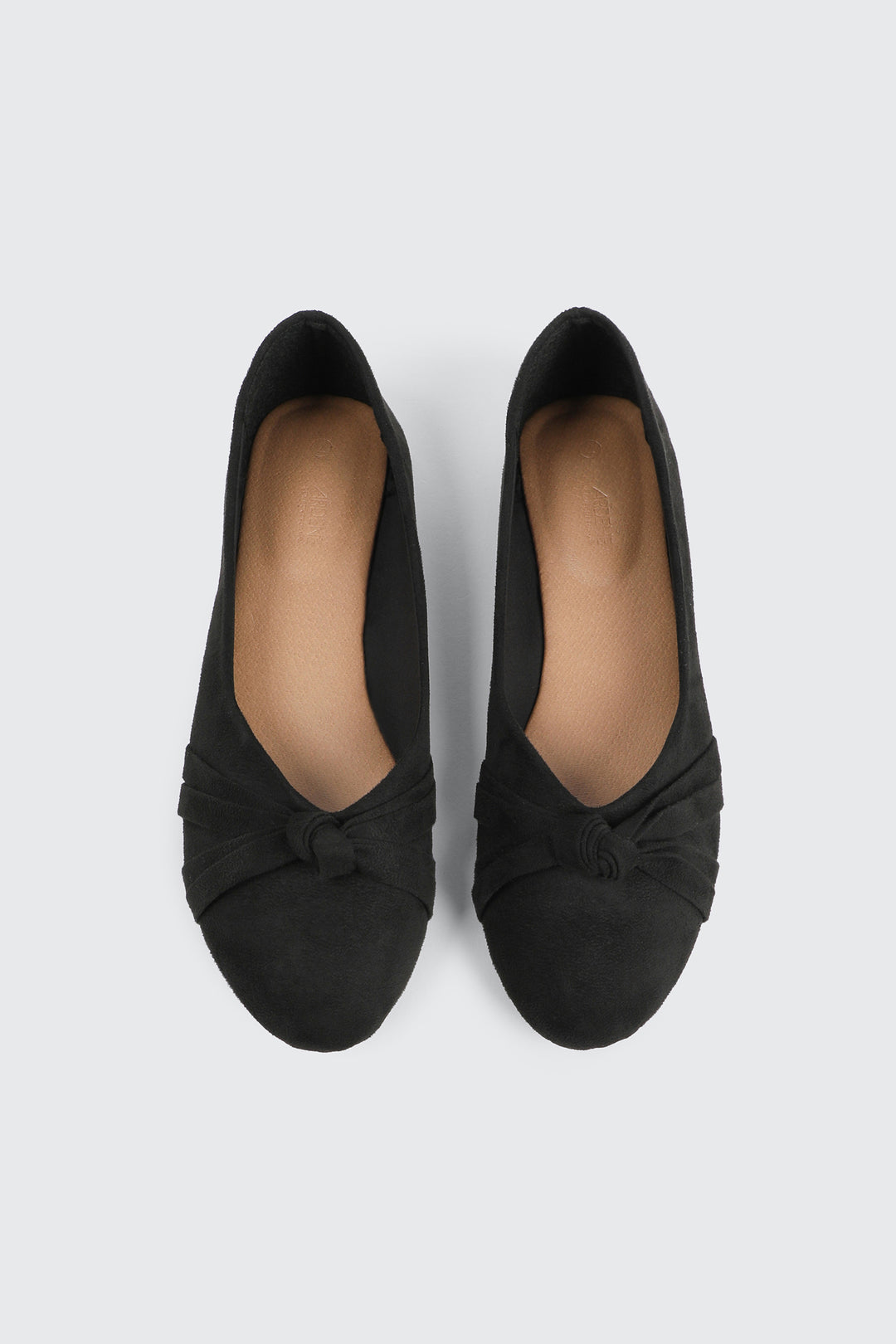 Pleated Bow Ballet Flats
