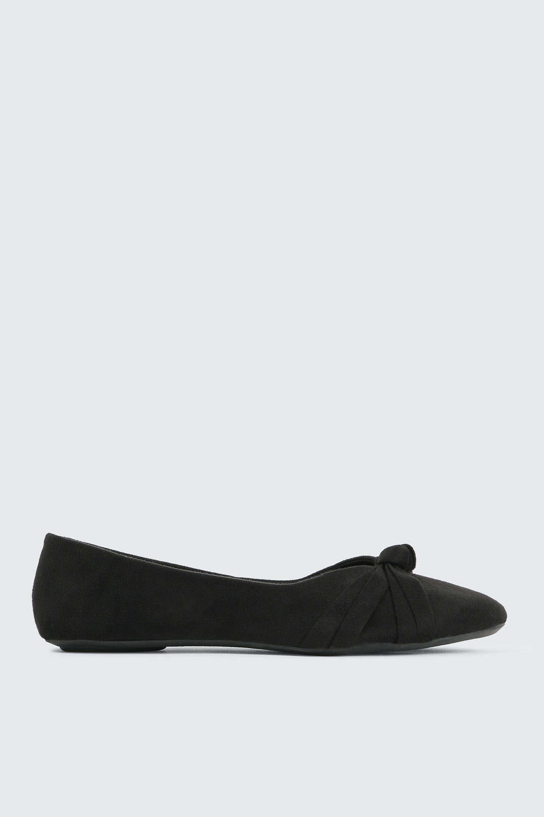 Pleated Bow Ballet Flats