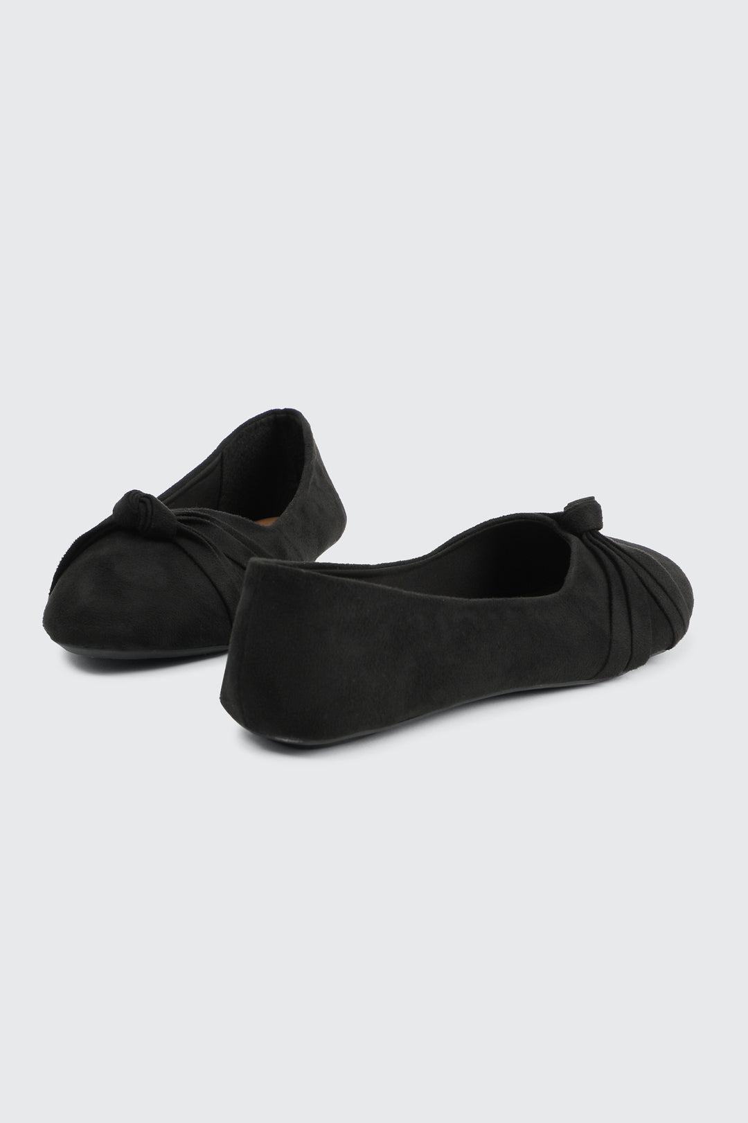 Pleated Bow Ballet Flats