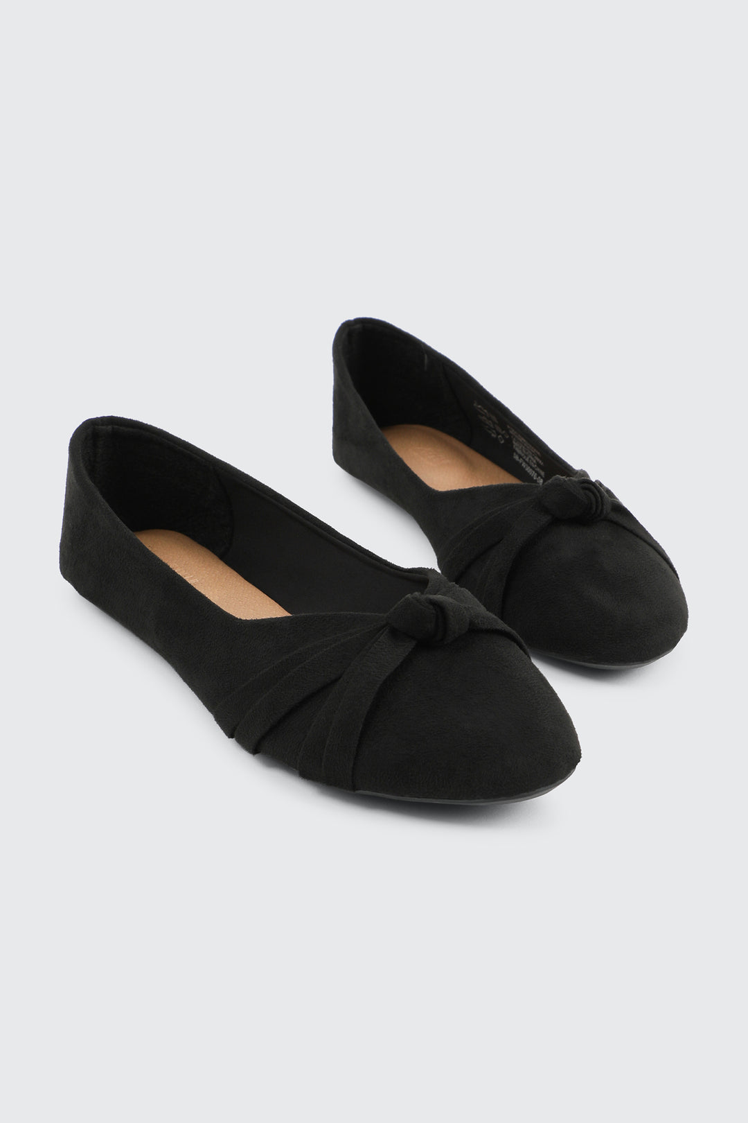 Pleated Bow Ballet Flats