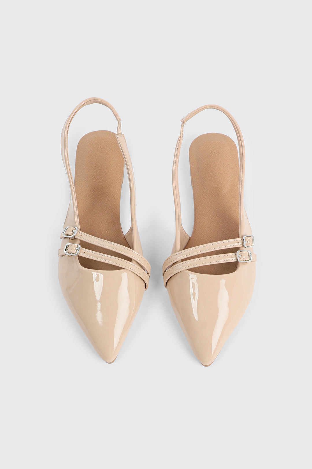 Double Buckle Slingback Flats