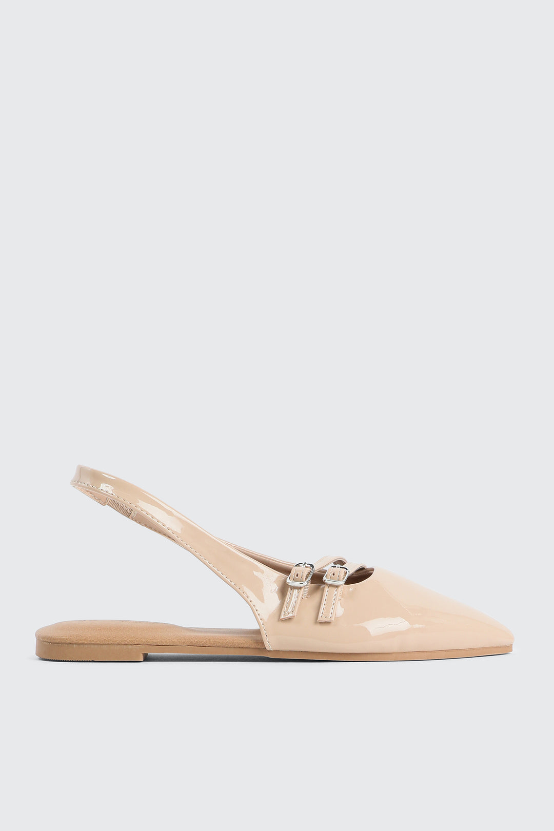 Double Buckle Slingback Flats