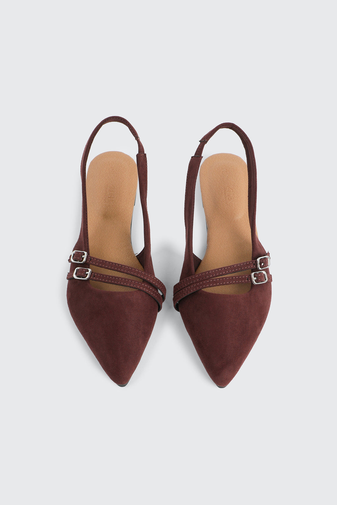 Double Buckle Slingback Flats