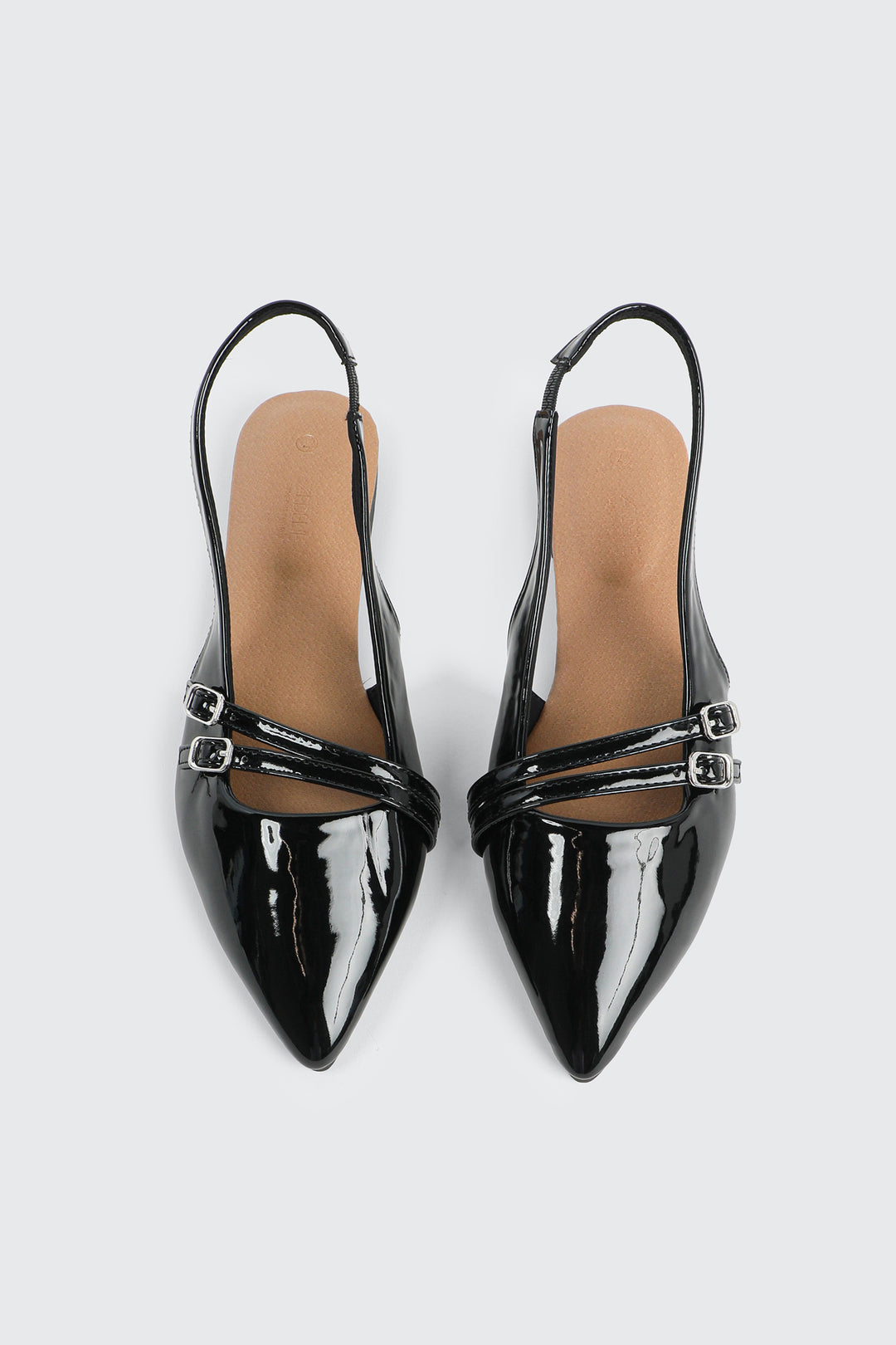 Double Buckle Slingback Flats