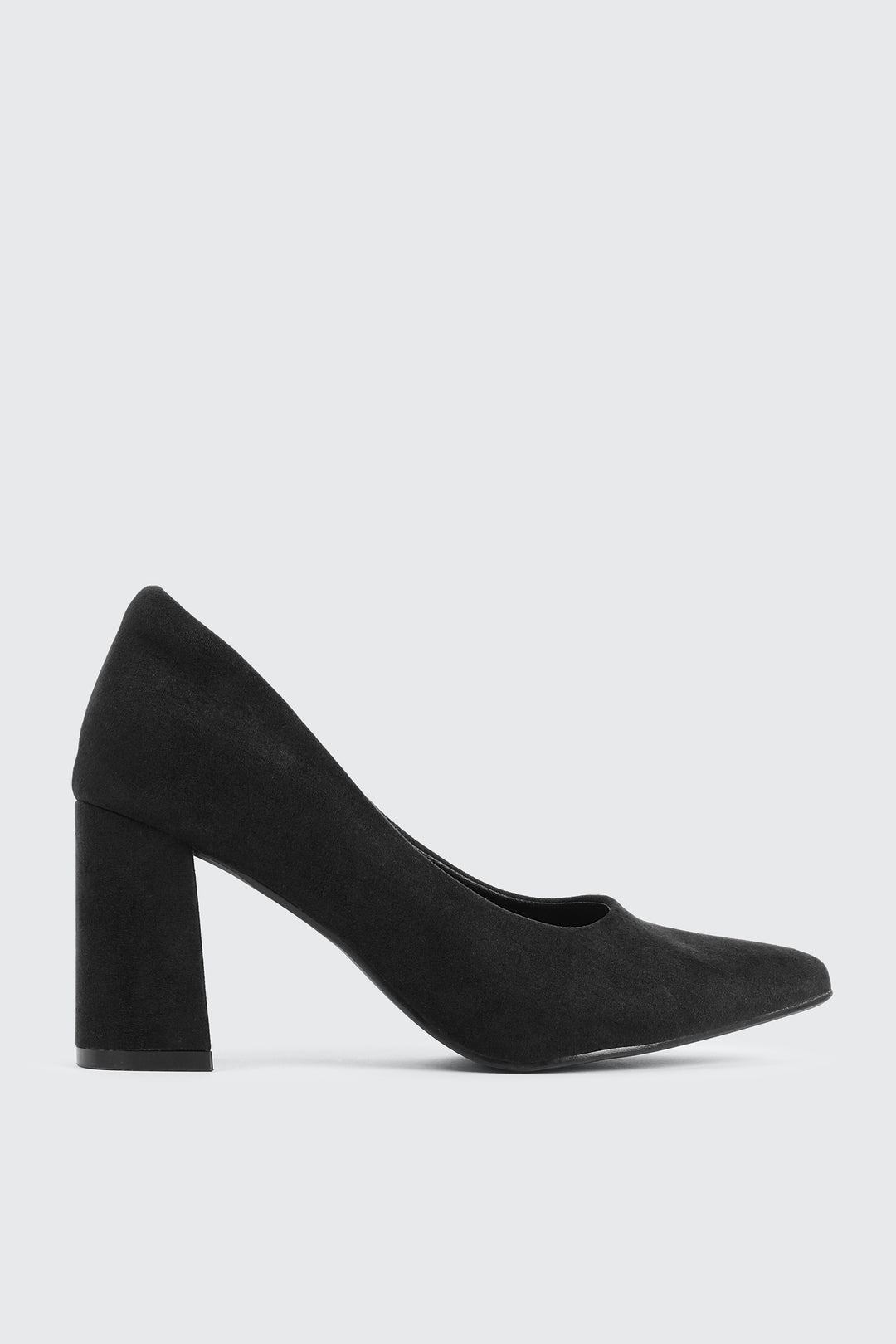 Escarpins en faux suède à talon bloc