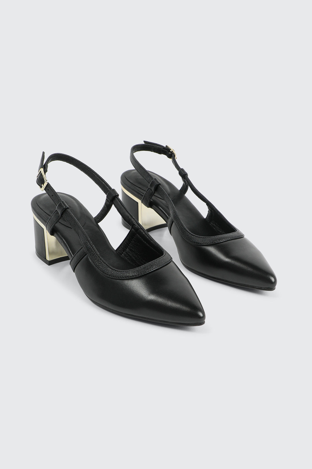 Escarpins à bride arrière et talon bloc