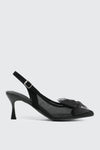 Slingback Mesh Pumps with Bow Detail