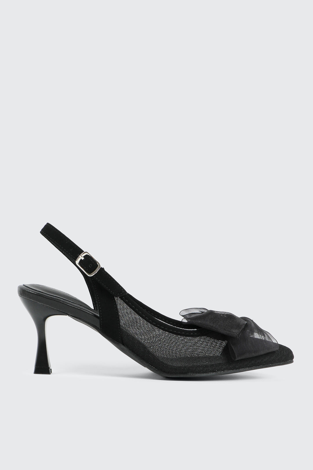 Escarpins en maille à bride arrière et boucle