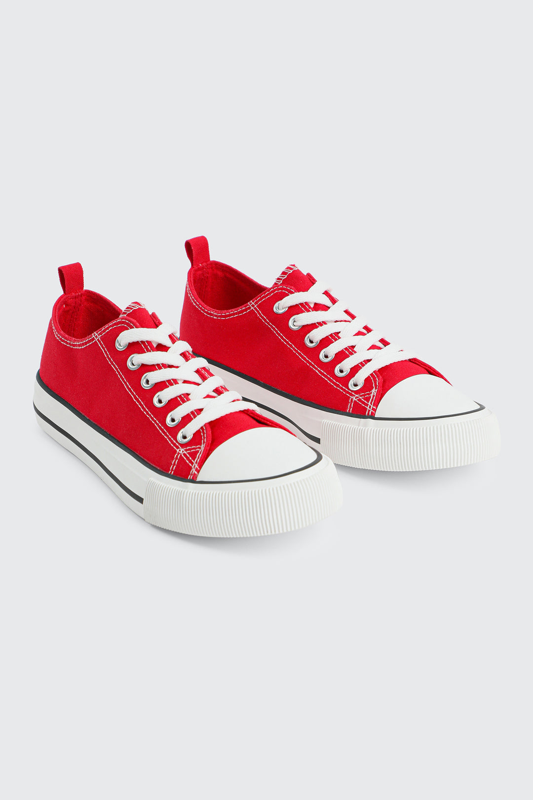 Low Top Sneakers with Toe Cap