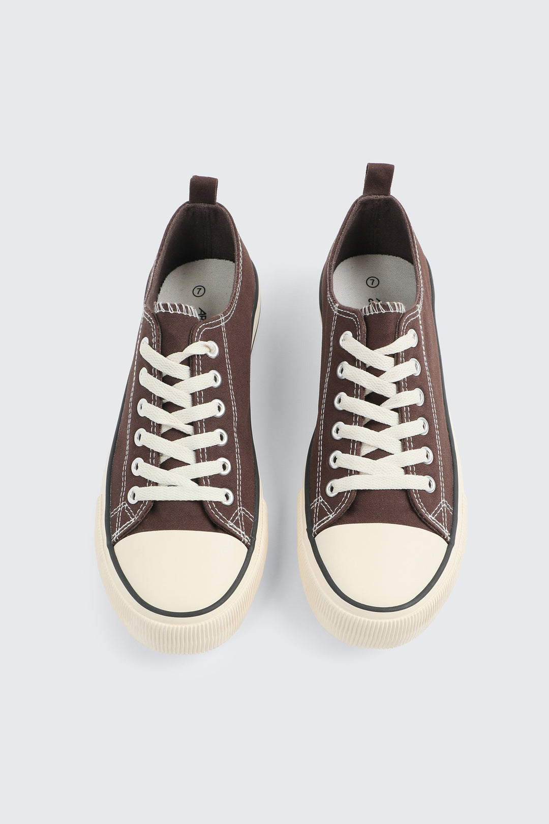 Low Top Sneakers with Toe Cap