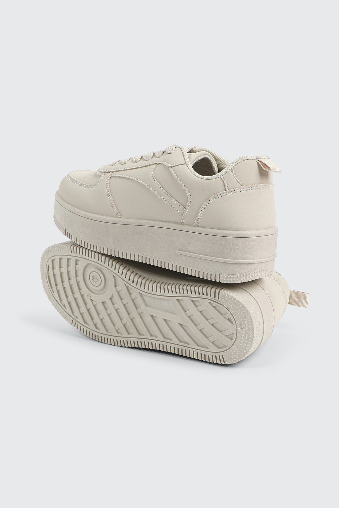 Thick Sole Court Sneakers with Charm