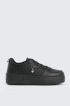 Thick Sole Court Sneakers with Charm
