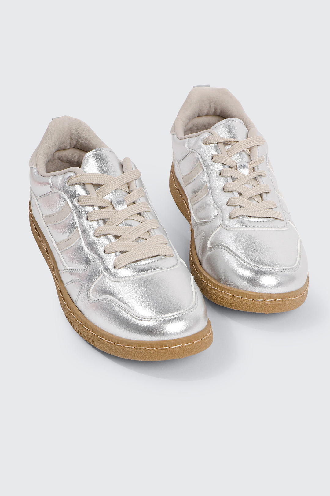 Faux suede & Metallic Sneakers