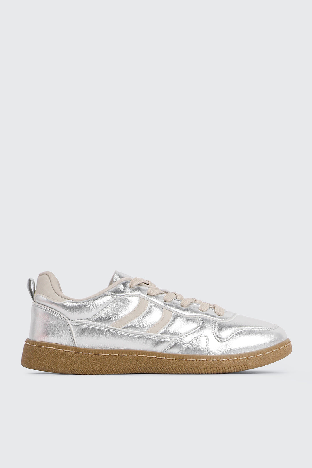 Faux suede & Metallic Sneakers