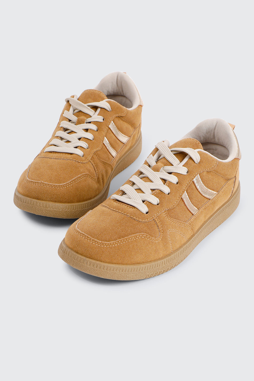 Faux suede & Metallic Sneakers