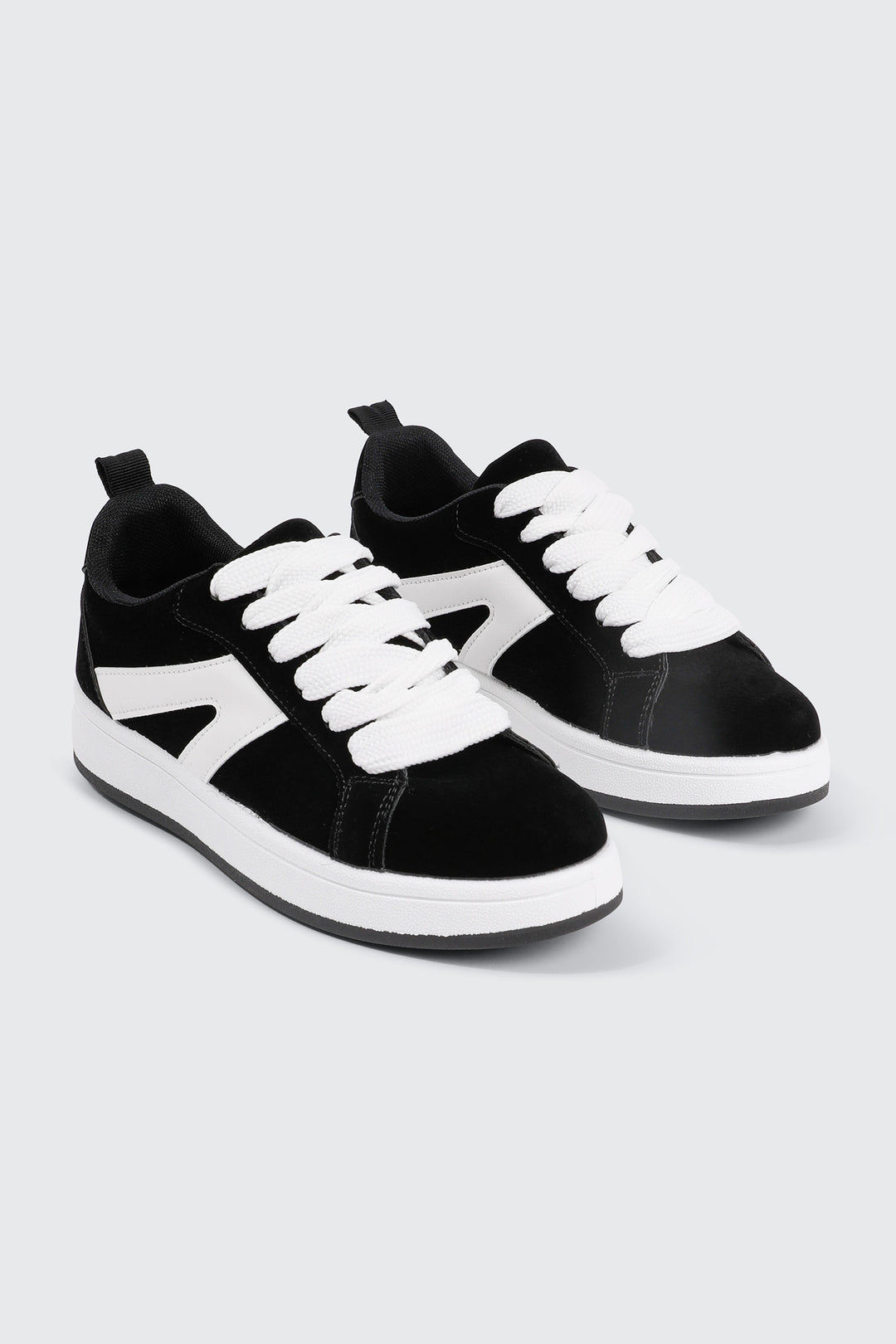 Faux Suede Contrast Sneakers