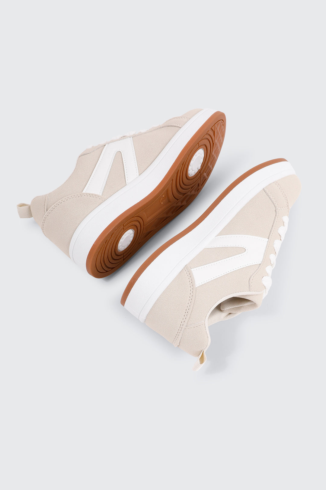 Faux Suede Contrast Sneakers