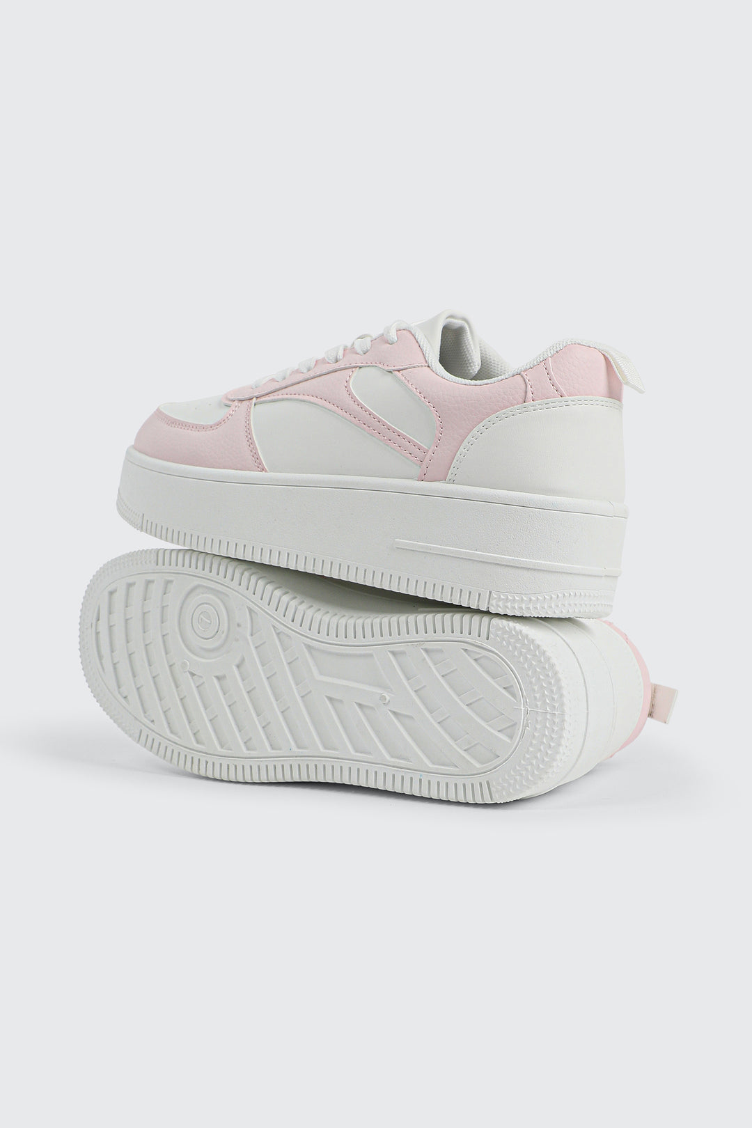 Thick Sole Court Sneakers with Charm