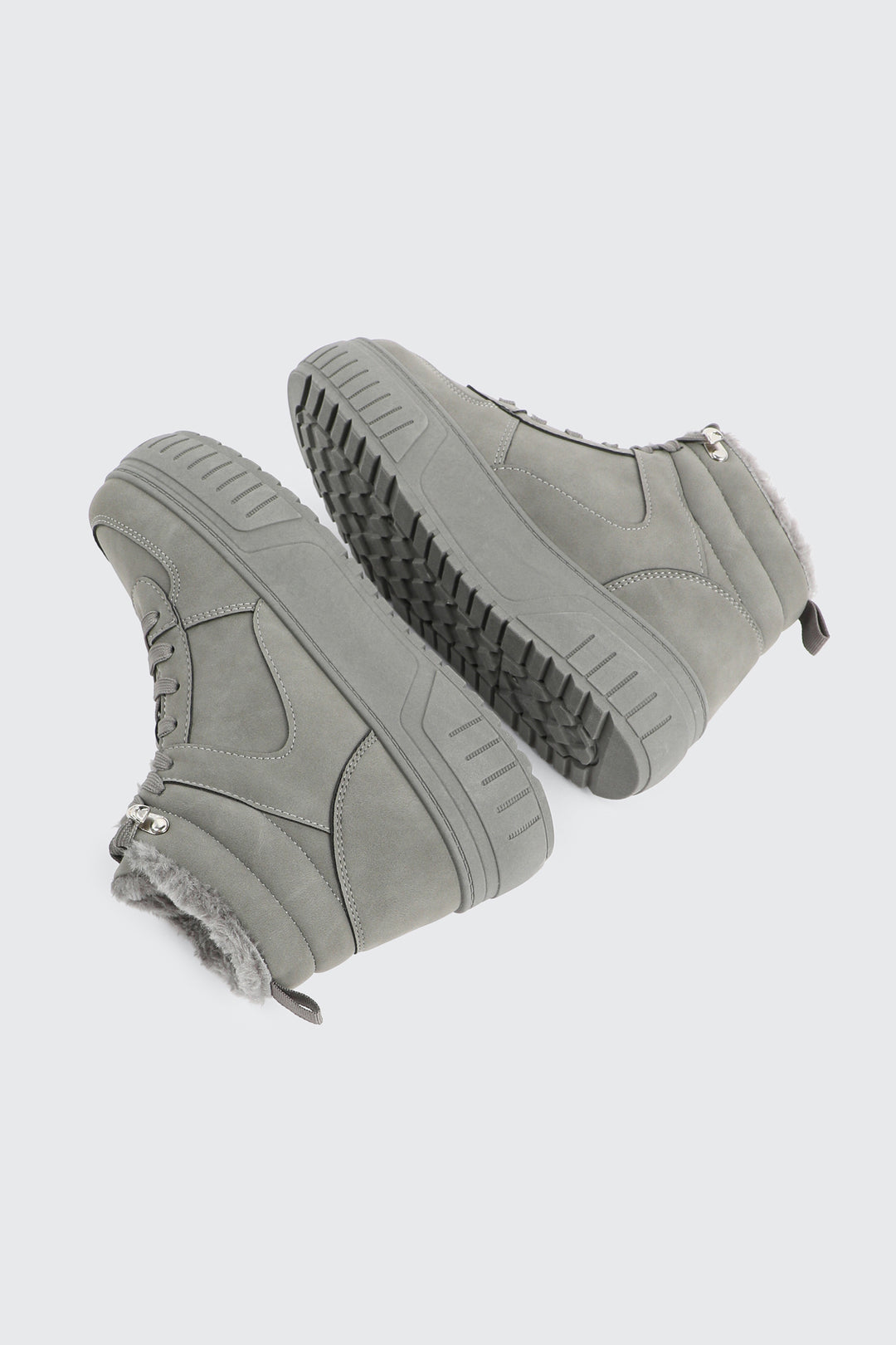 Faux Fur Lined High Top Sneakers