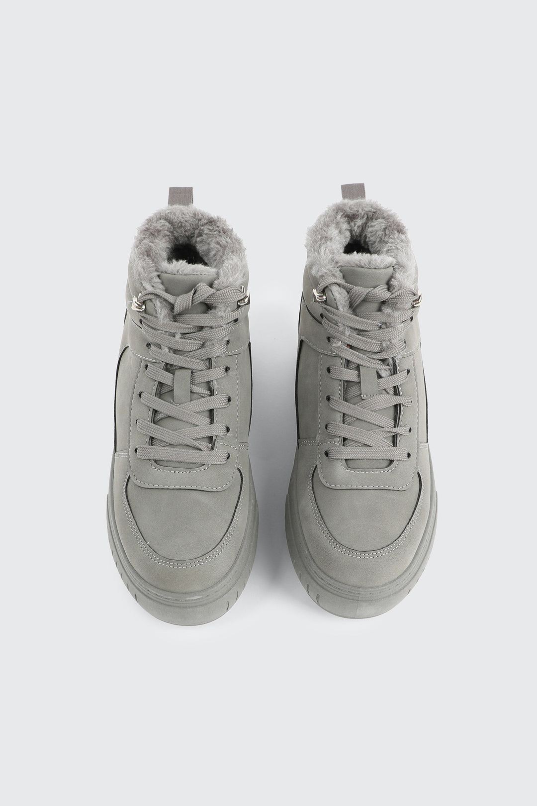 Faux Fur Lined High Top Sneakers