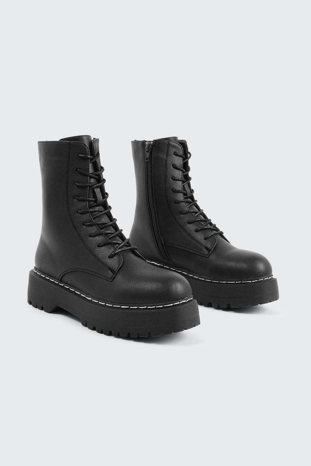 Chunky Sole Combat Boots