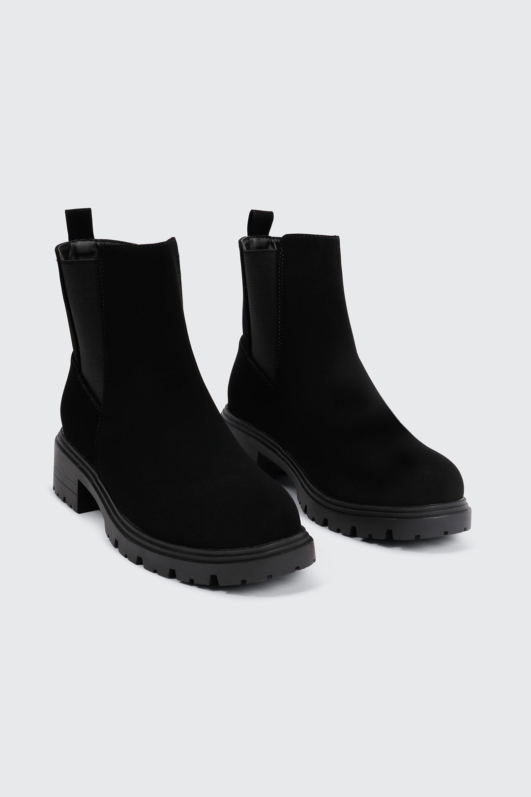 Faux Suede Chelsea Boots