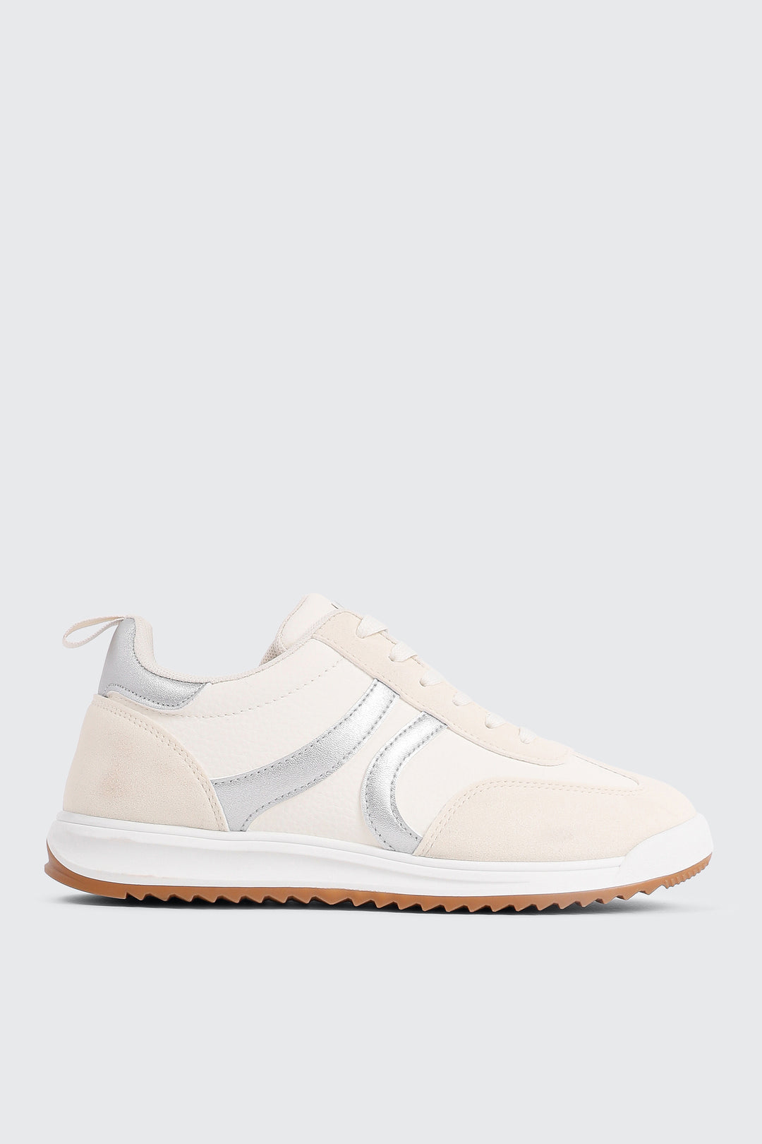 Faux Suede & Leather Contrast Sneakers