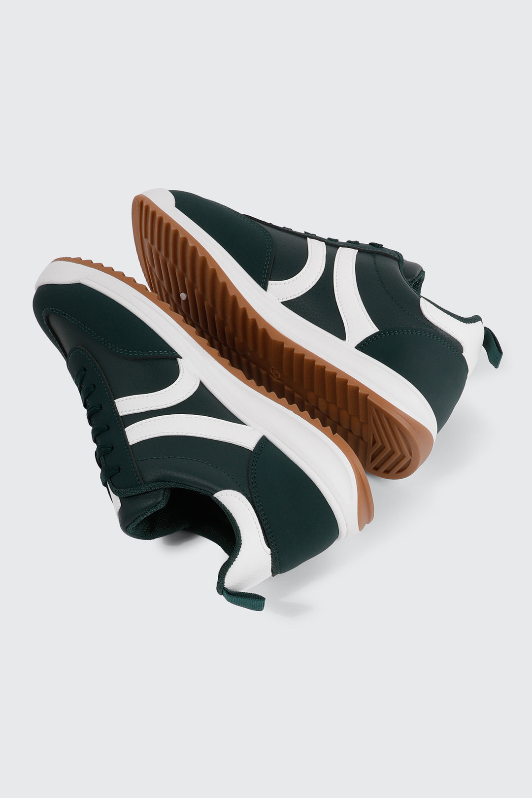 Faux Suede & Leather Contrast Sneakers