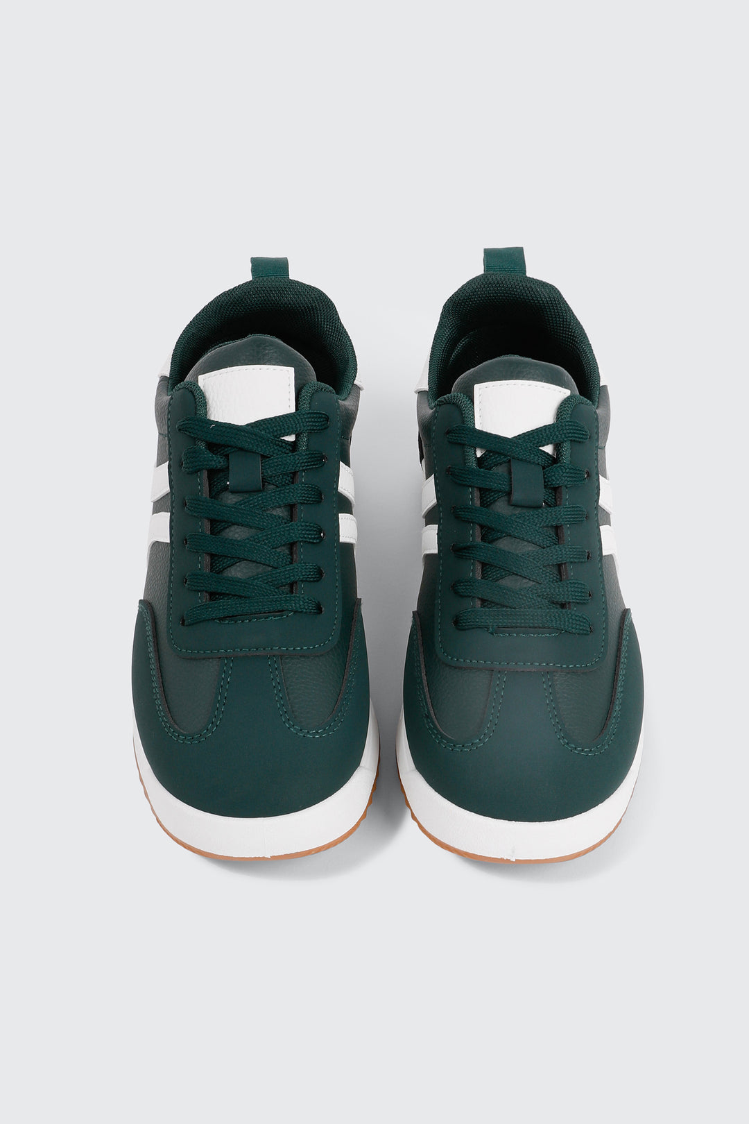 Faux Suede & Leather Contrast Sneakers