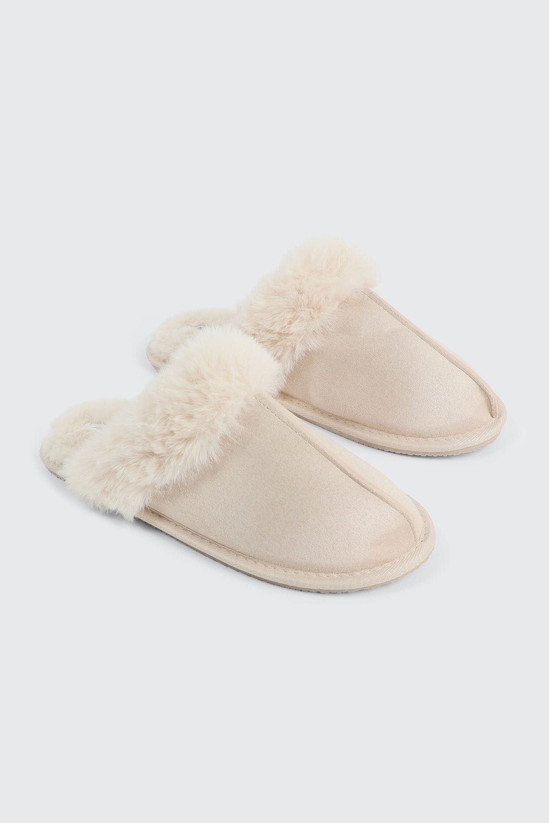 Mule Slippers with Fur Lining