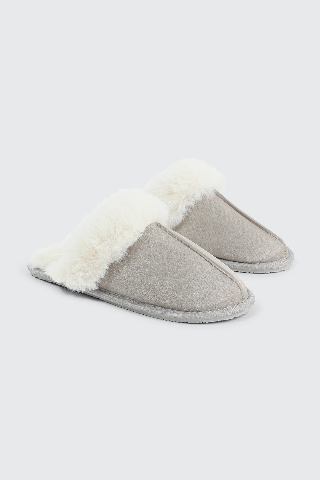 Mule Slippers with Fur Lining