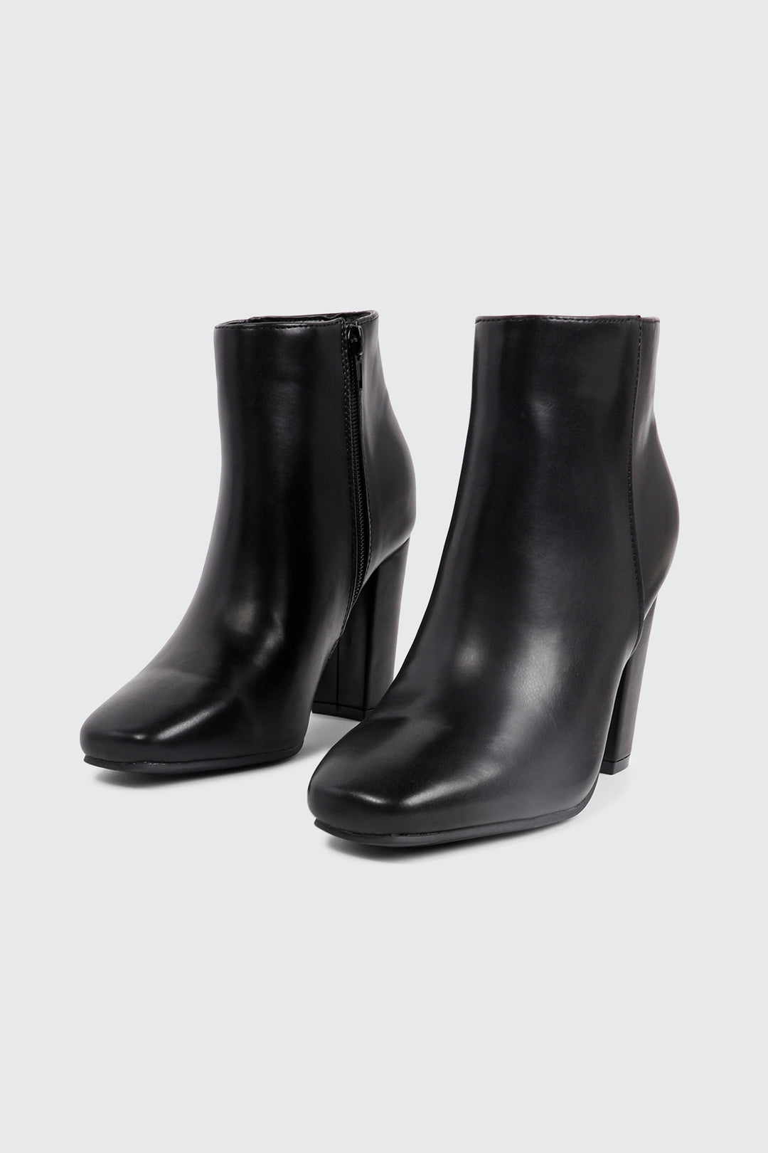 Square Toe Block Heel Booties