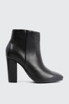 Square Toe Block Heel Booties
