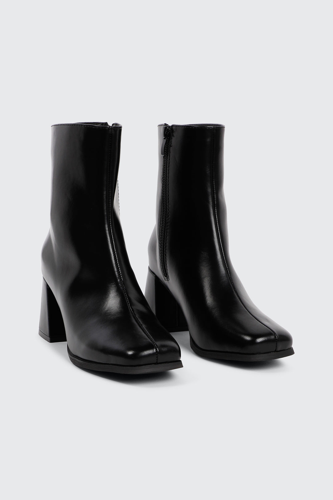 Flare Heel Ankle Boots