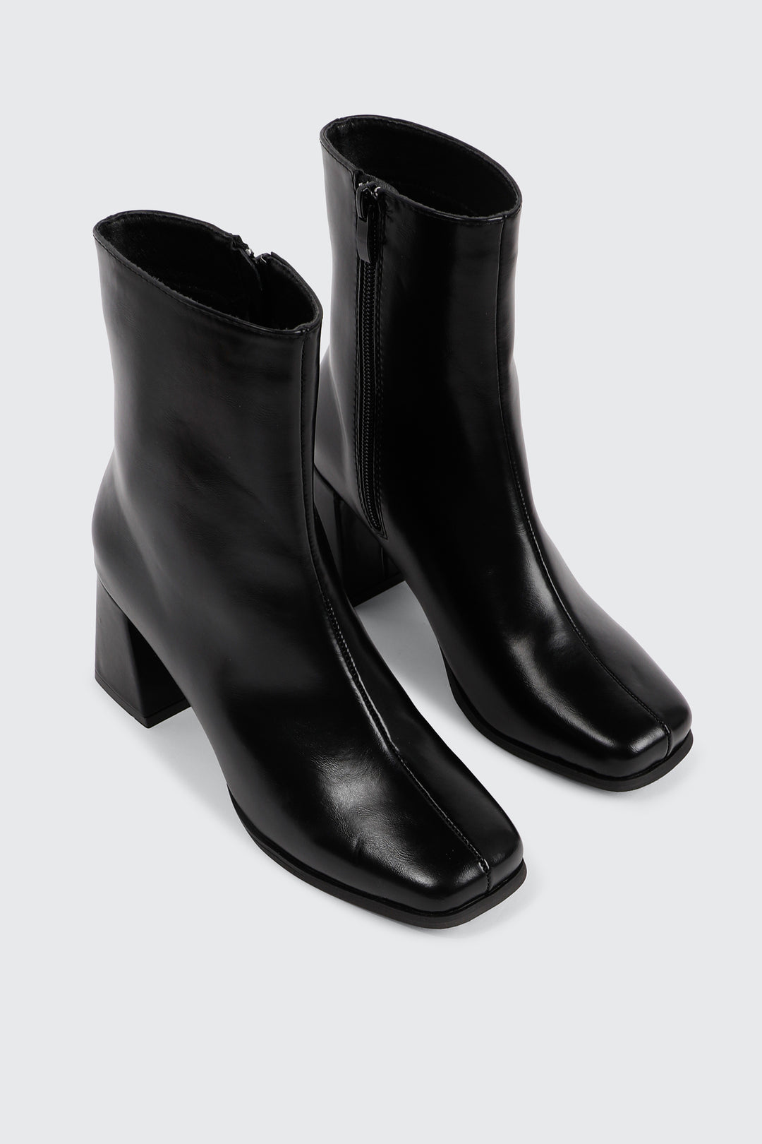 Flare Heel Ankle Boots