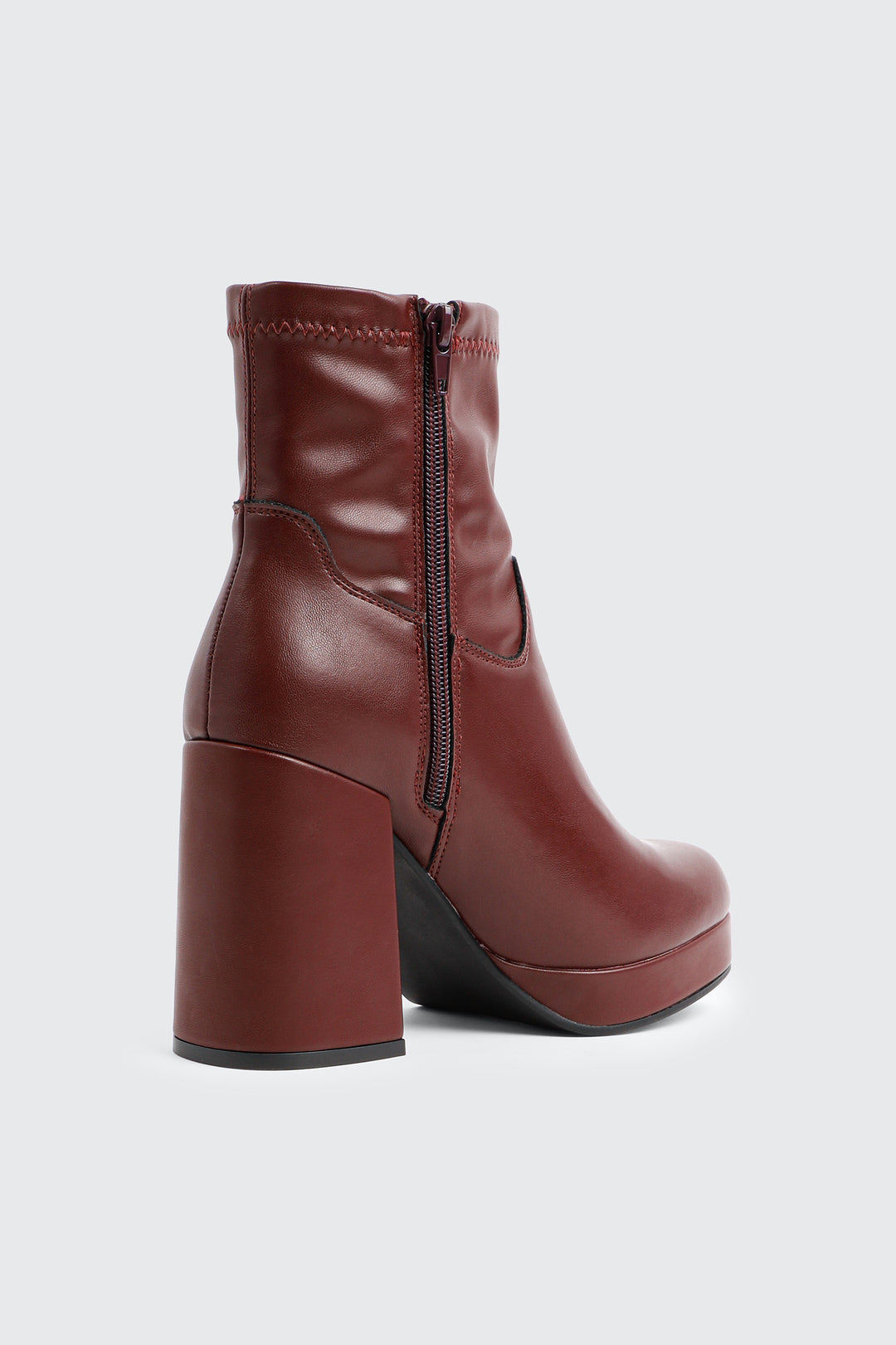 Square Toe Platform Ankle Boots