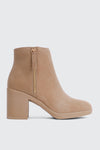 Faux Suede Block Heel Ankle Boots