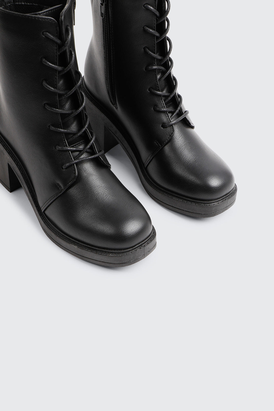 Lace Up Platform Ankle Boots