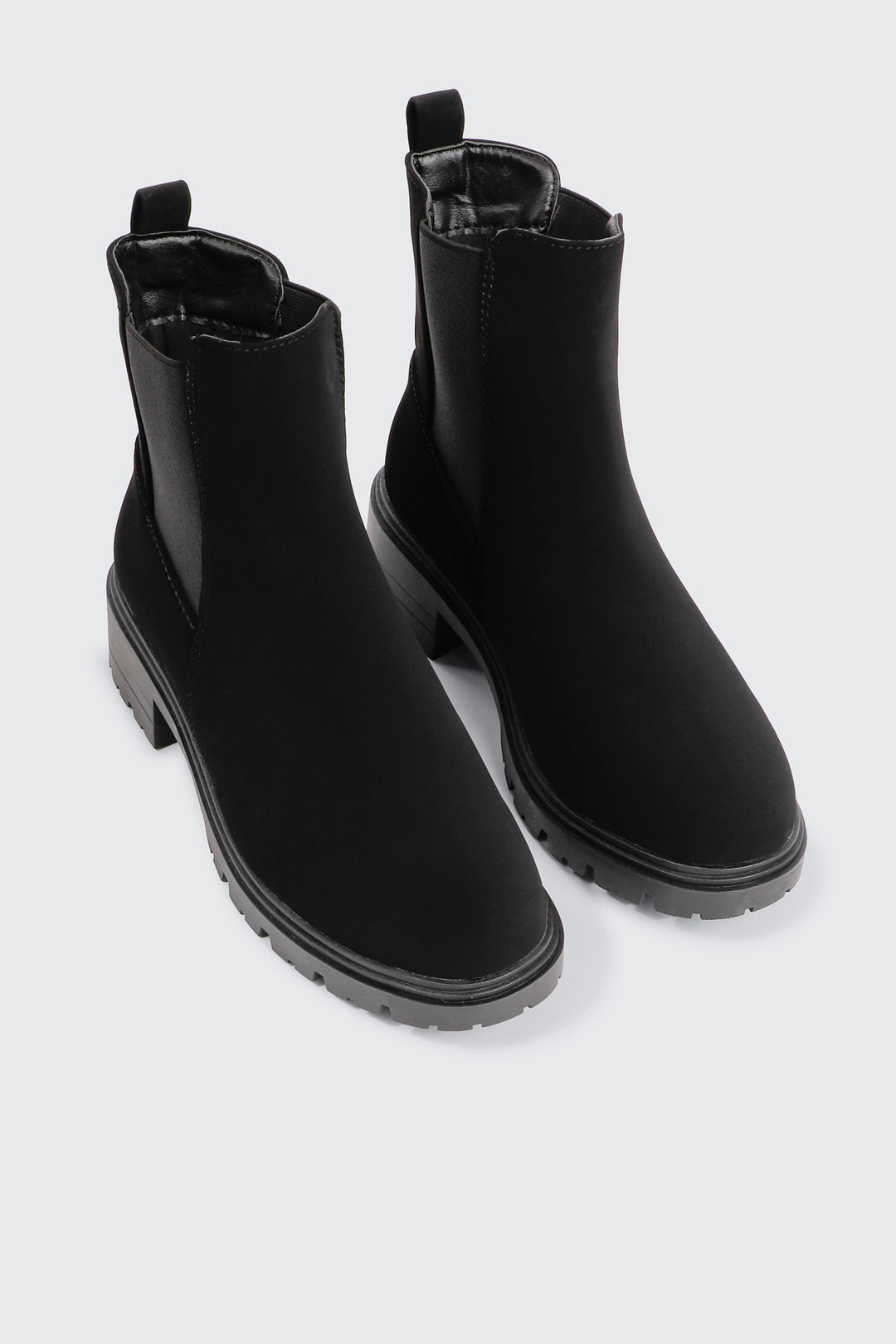 Faux Suede Chelsea Boots