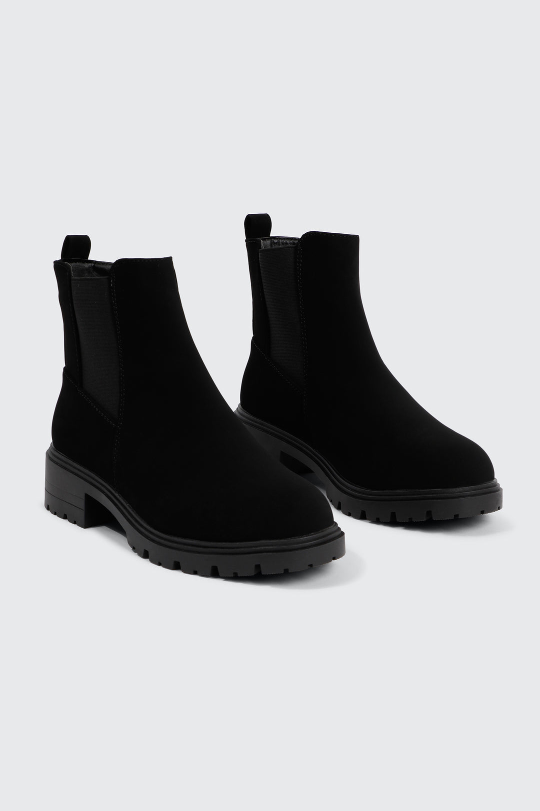 Faux Suede Chelsea Boots